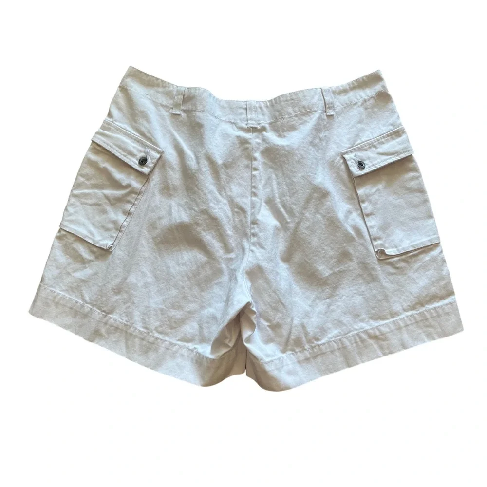 Nike Mens Cargo Shorts Size 38 Off White Canvas Utility Hiking Outdoor Swoosh